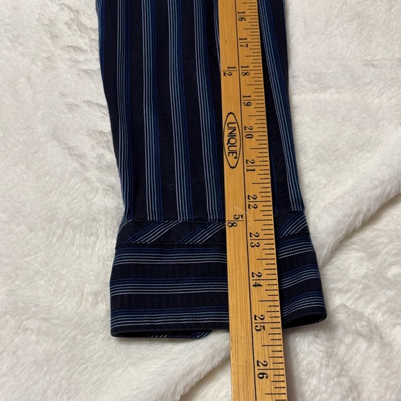 Men's Striped Button-Down Shirt in Blue and Black by Zagiri - Picture 6 of 11